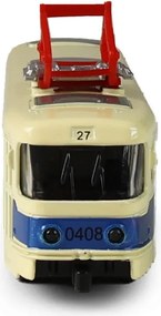 RAPPA Fém cseh retró villamos Tatra T3 nyitható középső ajtóval - 16 cm - kék