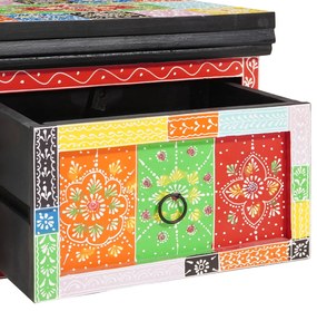 Éjjeli Szekrények 2 db 40x30x28 cm Szilárd Fa Mangó és Műléces Fa