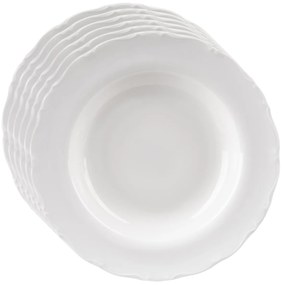 Orion porcelán mélytányér készlet Mona perem 6 db,23 cm, 23 cm
