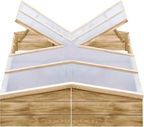 vidaXL 2 db impregnált fenyőfa melegház 200 x 50 x 35 cm