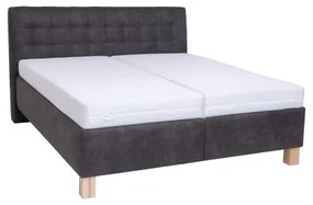 Kárpitozott VIOLET ágy tárolóval, matrac nélkül, 180x200 cm, sötétszürke