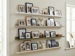Fali polc képekhez FOTOPLANK 120 cm, fehér
