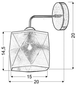 Fali lámpa NOSJA 1xE27/40W/230V