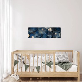 Kép - Kék-arany gyűrűk (órával) (90x30 cm)