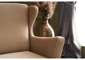 NUPI krémszínű füles fotel