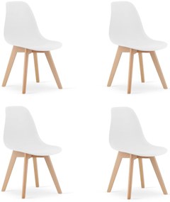 4 db-os KITO fehér étkezőszék készlet