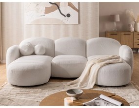 Krémszínű buklé (U alakú) sarokkanapé Orbit – Ropez