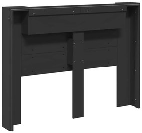 Fejtámla LED -es lámpákkal Fekete 140 x 16,5 x 103,5 cm Faanyag