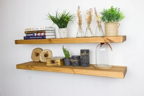 Fali polc, Akasztós rejtett fa szerelés Rusztikus fali 100cm