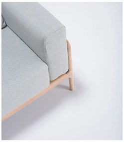 Fawn tölgyfa fotel kékesszürke szövet ülőrésszel - Gazzda