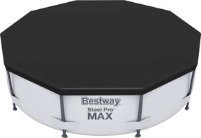 Ponyva Fedő Védő Szőnyeg Medencéhez Kerek Fekete Bestway 305 cm