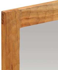 vidaXL tömör akácfa és üveg fürdőszobatükör 50 x 70 x 2,5 cm