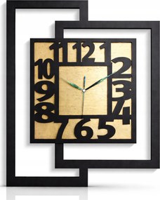 Nagy, Modern Falióra, Nappaliba, Geometrikus, Loft, Arany, Csendes