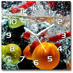 Négyzet alakú üvegóra Gyümölcsök víz alatt pl_zsk_30x30_f_43733857