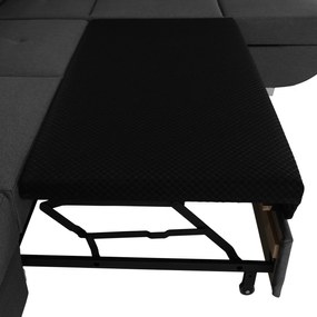 Ülőgarnitúra, sötétszürke, szövet Stark, jobbos, MAVIS