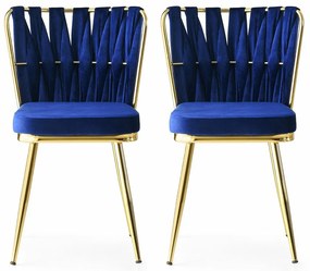 Kusakli Navy Blue étkezőszék szett, 2 db