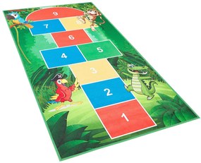 Ugróiskolás zöld gyerekszobaszőnyeg 80 x 150 cm BABADAG Beliani