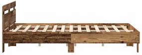 Fa Ágykeret Újrahasznosított Fa 150 x 200 cm Masszív és Stabil