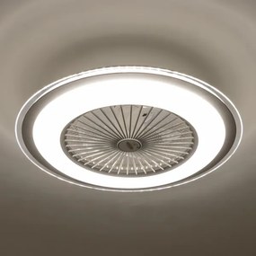 Brilagi - LED Dimmelhető lámpa ventilátorral RONDA LED/48W/230V ezüst + távirányító