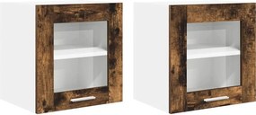 vidaXL Függő szekrény 2 pcs Füstölt tölgy 40 x 31 x 40 cm Faanyag