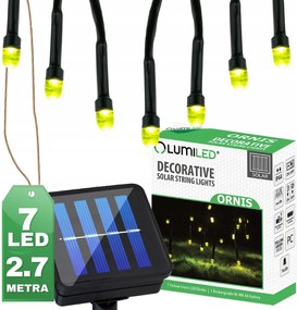 Napelemes Kerti girland 7x Led Dekoratív Szentjánosbogár