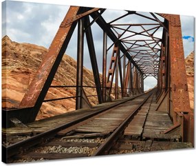 Vászonkép 40x30 Vasúti híd Vasút