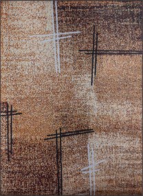 Szőnyeg 160X220 CM Barna-bézs Nappaliba Szegélyezett Loft Modern Barna Bézs