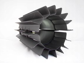 Hűtőborda hőcserélő ⌀ 180mm/magasság 370mm fekete csavarozott