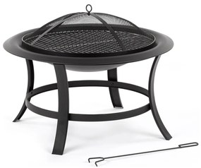 Fieldmann - Hordozható tábortűzgyűrű ráccsal á. 74 cm