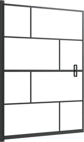 vidaXL fekete ESG zuhanykabin 100 x 140 cm