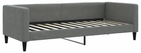 sötétszürke kihúzható szövet heverő fiókokkal 80 x 200 cm