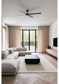 FARO 34356-Mennyezeti ventilátor RUDDER L barna/fekete átm. 132 cm + távirányítás