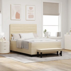 Box Spring Ăgy Matraccal Ă©s Pad KrĂ©m 160x200 cm Szövet