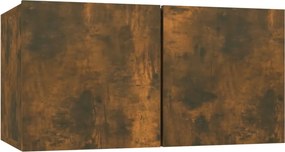 vidaXL füstös tölgy színű szerelt fa függő TV-szekrény 60 x 30 x 30 cm