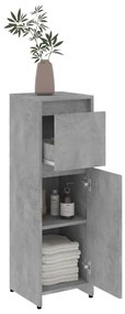 Betonszürke szerelt fa fürdőszobaszekrény 30 x 30 x 95 cm