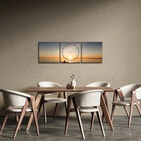 Kép - kajak a tengeren (órával) (90x30 cm)