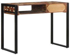 íróasztal többszínű 100x50x75 cm tömörfa, újrahasznosított fa