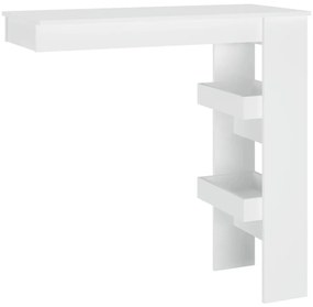 Fehér fatermék fali bárasztal 102 x 45 x 103,5 cm