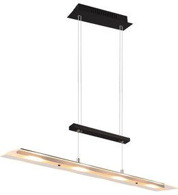 Fekete LED függőlámpa üveg búrával Milos – Trio