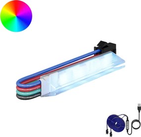 vidaXL LED szalag 2 pcs Fekete és Többszínű 1745 mm Réz és műanyag