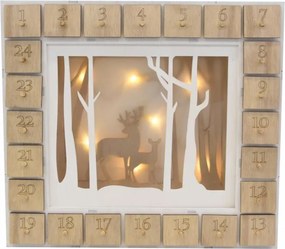 NEXOS Fa adventi naptár erdő motívummal 7 LED elemes