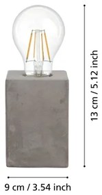 Eglo 49812 - Asztali lámpa PRESTWICK 1xE27/60W