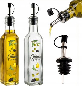 Marasca 250 Ml-es Olívaolaj Palack Matricával Fém Kiöntő