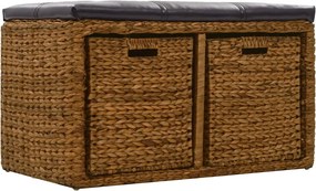 vidaXL barna tengerifű pad 2 kosárral 71 x 40 x 42 cm