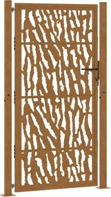vidaXL kerti kapu 100x200 cm időjárásálló acél csíkmintás kivitelben