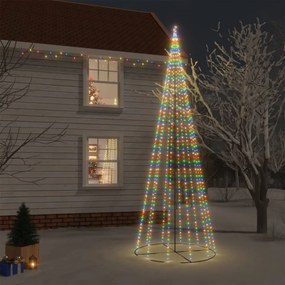kúp alakú karácsonyfa 732 színes LED-del 160 x 500 cm