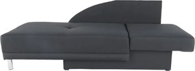 Kinyitható kanapé, szürke-fekete szövet, jobbos, LAUREL