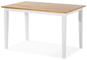 Asztal Provo 169Fényes fa, Fehér, 74x75x120cm, Fa, Fa