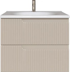 Piramida EURIDIKA fali fürdőszobabútor - műmárvány mosdóval -2 fiókos - PINO BÉZS - 65 x 48 x 53 cm