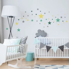 Stars Green and Yellow 50 db-os falmatrica szett - Ambiance